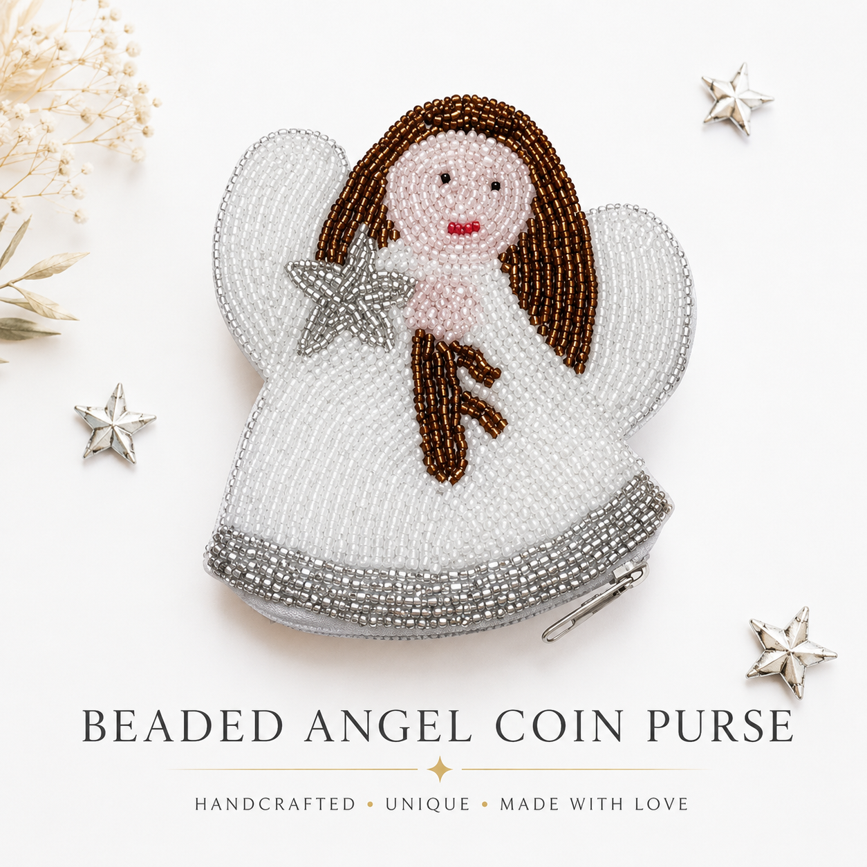 Beaded Angel Coin purse