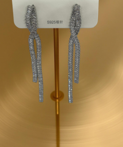 Earring long 80mm double Join lines