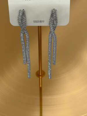 Earring long 80mm double Join lines