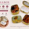 Art Collection Pill Box with Mirror
