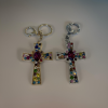 Keychain - Cross, Style 3  silver or gold