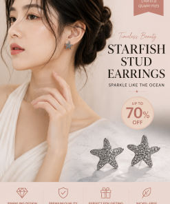 Earring- Silver star studs, thick