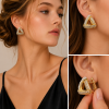 Earring-clip pearl and gold