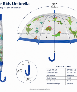 Alternative view of Umbrella - For Small Kid - Dinosaurs and Volcanos
