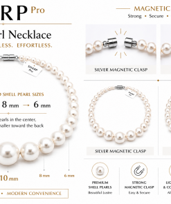 Alternative view of SHARP Pro™ Graduated Shell Pearl Necklace