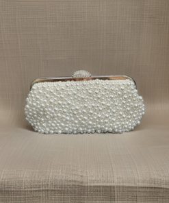 White Pearl Evening Clutch Bag