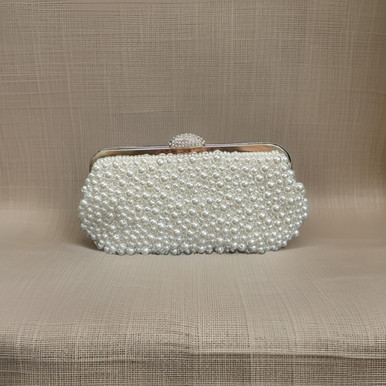 White Pearl Evening Clutch Bag