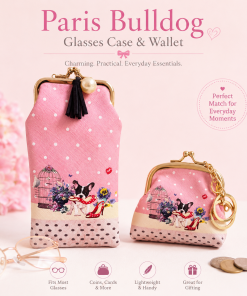 French Bulldog Glasses Case & Wallet