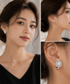Alternative view of Earring Clip 5mm diamond size trim double stone