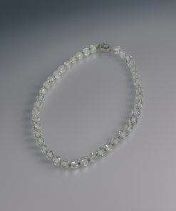 Handmade crystal beads and silver beads necklace or bracelet