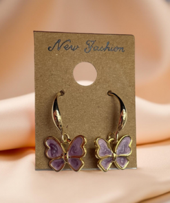 Earring dangling  butterfly pendant