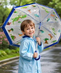 Umbrella - For Small Kid - Dinosaurs and Volcanos