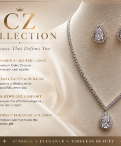 Blush Teardrop CZ Jewelry Set