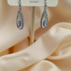 Earring Dangling long tear drop sharp