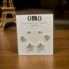 stud 3 pairs multi crown