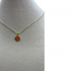 Necklace fall leaf Enamel pendant