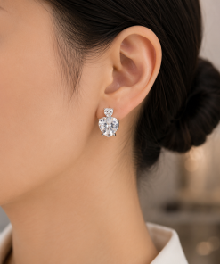 CZ Heart Earring