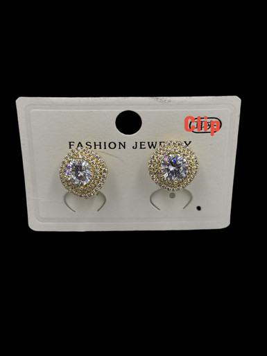 Clip Earring Crystal 0399
