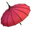 Pagoda Style with Black Polka Dot Border Umbrella