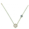 Clover flower Crystal  Necklace