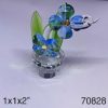 Crystal-Orchid Flower in Pot/ Light Blue