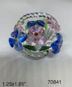 Crystal-Flower Basket (Lg)