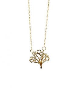 Necklace -Tree with heart  gold