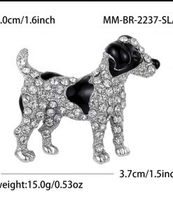 Brooch Dog  Black