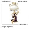 Brooch Crowned Fox Lady