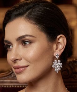 CZ Earring Sterling Silver post