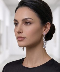 Alternative view of CZ Earring  Dangling Sterling Posted