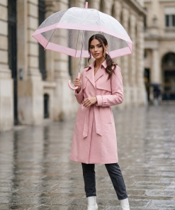 Umbrella - Clear w/ Pink Border