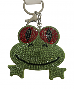Key chain shine Rhinestones Frog