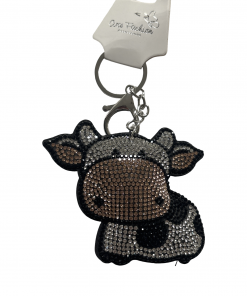 Key Chain Rhinestones Cow