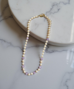 Necklace or Bracelet Shell pearl and Gemstones