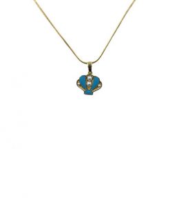 Crown painted Necklace gold