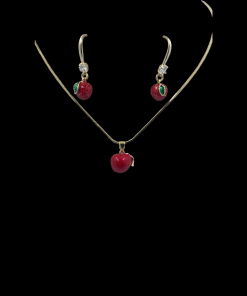 Apple Necklace and Earring