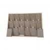 Jewelry display tray- Flat wood tray with 18 removable pendant slots