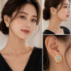 Earring Clip 5mm diamond size trim double stone