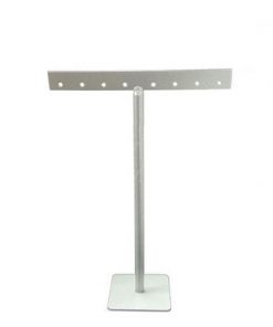 Earring Display stand - T shaped (metal), small, grey