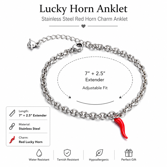Lucky Horn Adjustable Bracelet