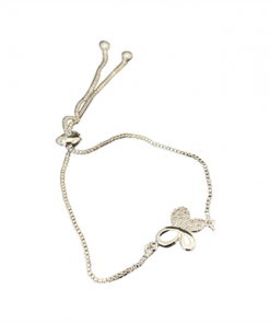 Bracelet-butterfly Small half rhinestone half outlined ( colour options )