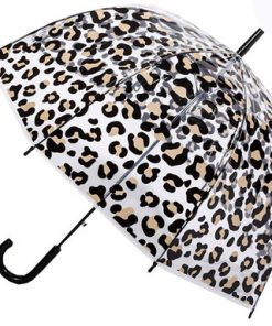 leopard print Clear umbrella