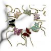 Bracelet- Large butterfly with rhinestone center and gold outline on gold pull cord (colour options)