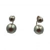 Earring- Small pearl w/ big pearl- SV