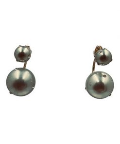 Earring- Small pearl w/ big pearl- SV