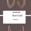 Earring- Rose gold V shaped hoop earring, nickle free