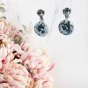 Earring- Hanging single stone