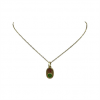 Necklace- Chinese symbol for prosperity on 16 inch extended titanium gold chain