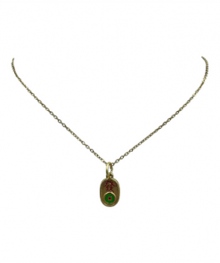 Necklace- Chinese symbol for prosperity on 16 inch extended titanium gold chain